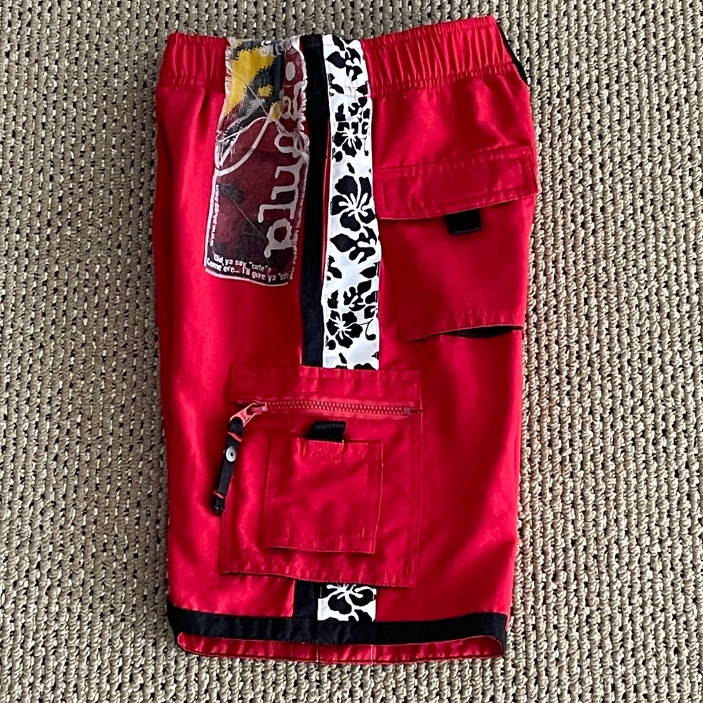 Boys Activewear Red Cargo Shorts Sz 4